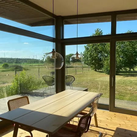 Designholzhaus mit Panoramablick in der Märkischen Schweiz Apartment
